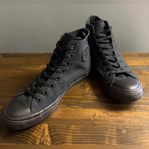 Converse Men's All Star Black High-Top Sneakers Men’s Size 10 Women’s Size 12 - Picture 7 of 15